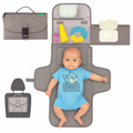 Shark Doo Doo Baby Changing Mat with Organizer Bags | Detachable Waterproof Diaper Pad for Baby | Portable Foldable Travel Diaper Changing Mat with Organizer | Newborn Essentials