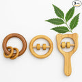 Shark Doo Doo® Neem Wood Baby Teether Combo of 3 Rattle | Organic & Handcrafted | Chemical-Free, Paint-Free, Antibacterial Teething Toy for Babies