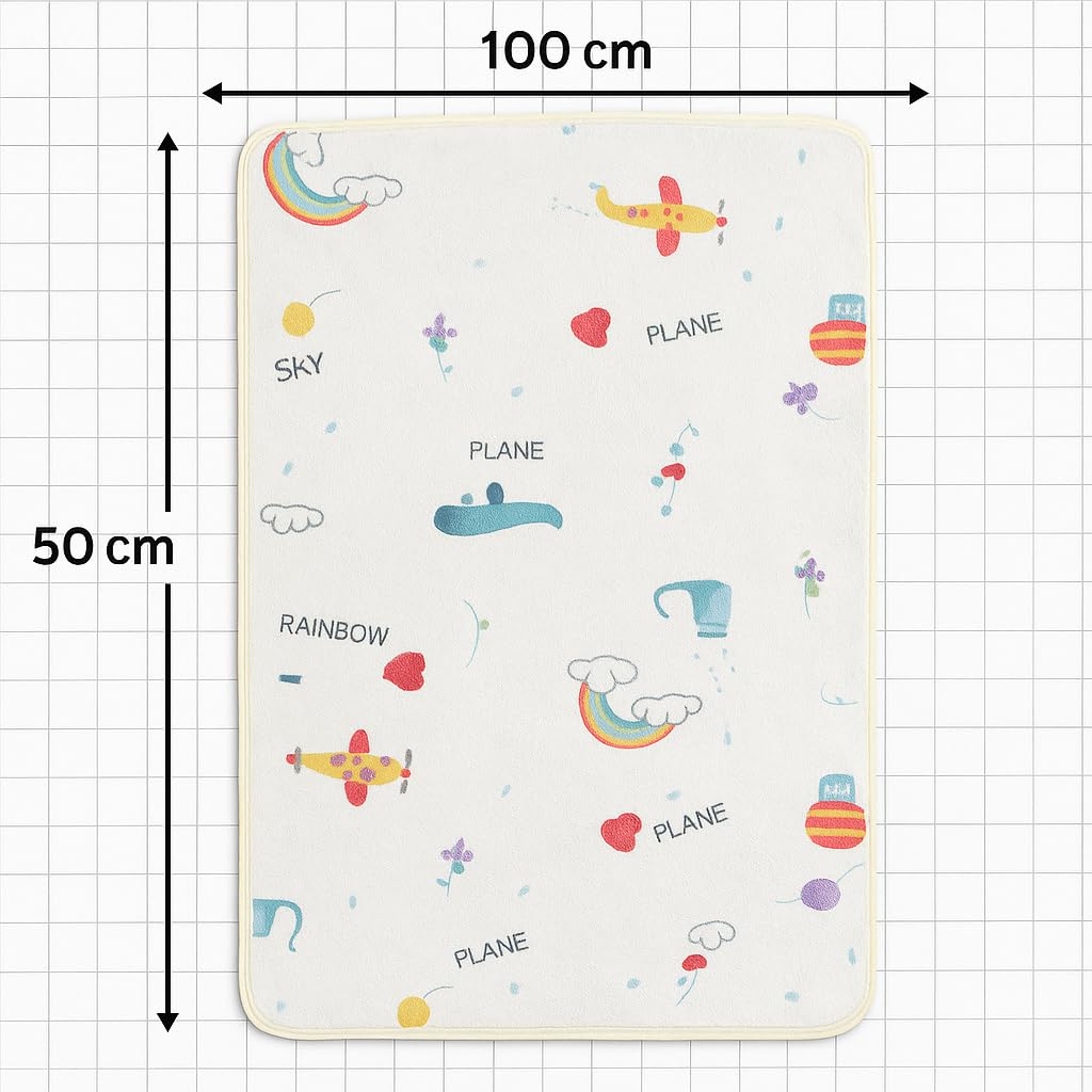 Shark Doo Doo® Organic Cotton Baby Luxury Towels for Newborn Boys & Girls – Soft & Breathable Bath Towel for Infants & Toddlers (50x100cm) (Light Yellow)