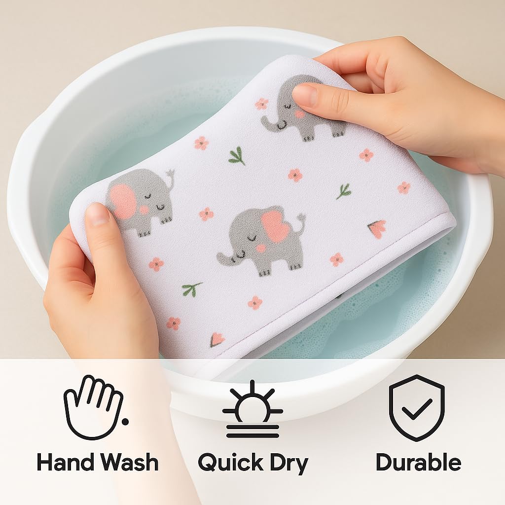 Shark Doo Doo® Organic Cotton Baby Luxury Towels for Newborn Boys & Girls – Soft & Breathable Bath Towel for Infants & Toddlers (50x100cm) (Lavender)