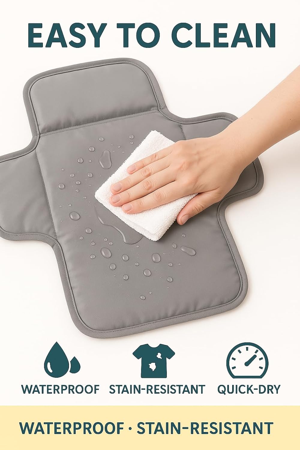 Shark Doo Doo Baby Changing Mat with Organizer Bags | Detachable Waterproof Diaper Pad for Baby | Portable Foldable Travel Diaper Changing Mat with Organizer | Newborn Essentials