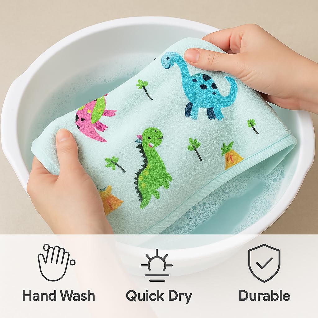 Shark Doo Doo® Organic Cotton Baby Luxury Towels for Newborn Boys & Girls – Soft & Breathable Bath Towel for Infants & Toddlers (50x100cm) (Light Blue)