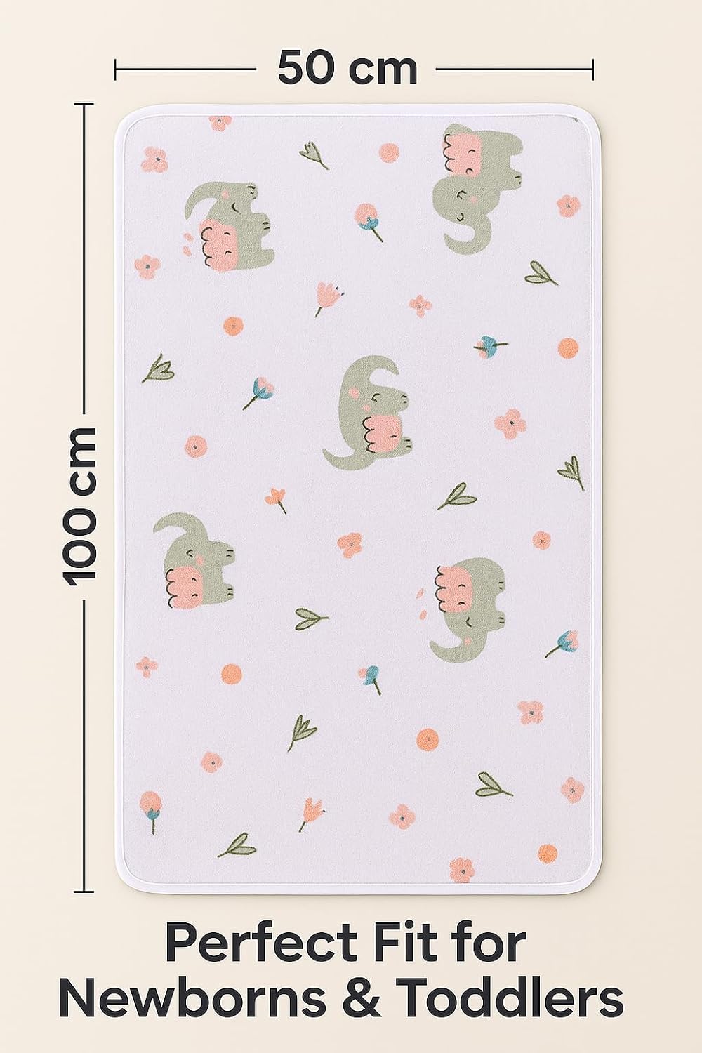 Shark Doo Doo® Organic Cotton Baby Luxury Towels for Newborn Boys & Girls – Soft & Breathable Bath Towel for Infants & Toddlers (50x100cm) (Lavender)