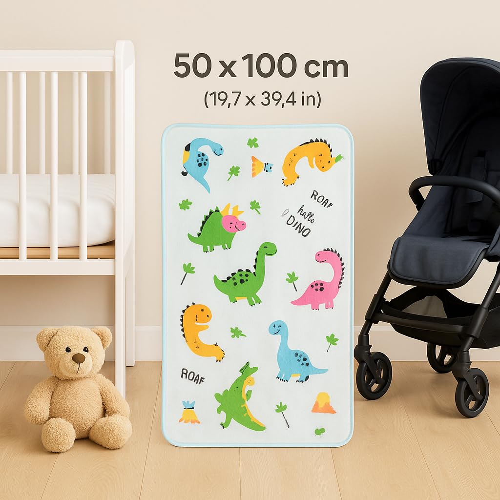 Shark Doo Doo® Organic Cotton Baby Luxury Towels for Newborn Boys & Girls – Soft & Breathable Bath Towel for Infants & Toddlers (50x100cm) (Light Blue)