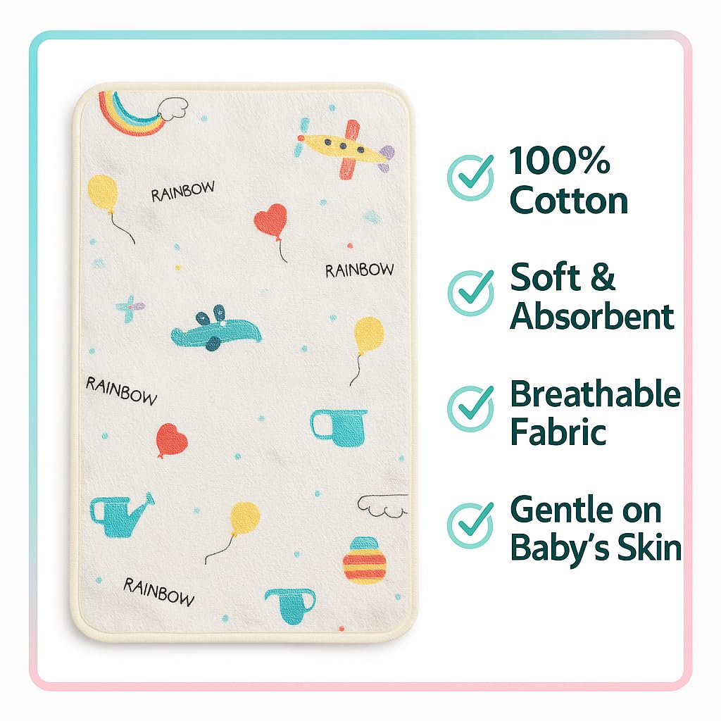 Shark Doo Doo® Organic Cotton Baby Luxury Towels for Newborn Boys & Girls – Soft & Breathable Bath Towel for Infants & Toddlers (50x100cm) (Light Yellow)
