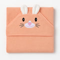 Shark Doo Doo® Organic Cotton Hooded Baby Towels for Newborn Boys & Girls – Soft & Breathable Bath Towel for Infants & Toddlers (85x85 cm) (Peach)