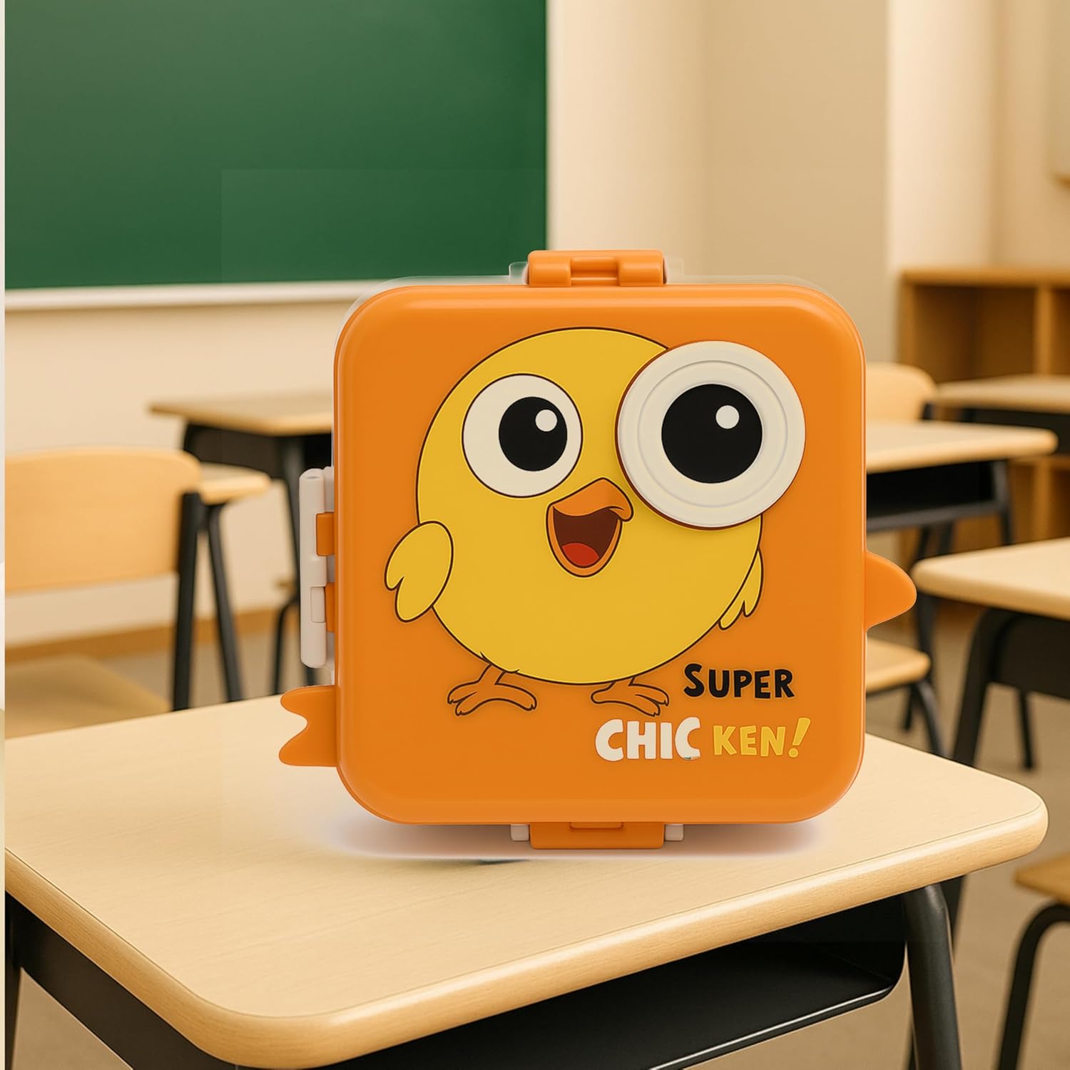 Shark Doo Doo® Super Orange Chicken  - Kids Stainless Steel Lunch Box for School | Insulated Bento Tiffin Box