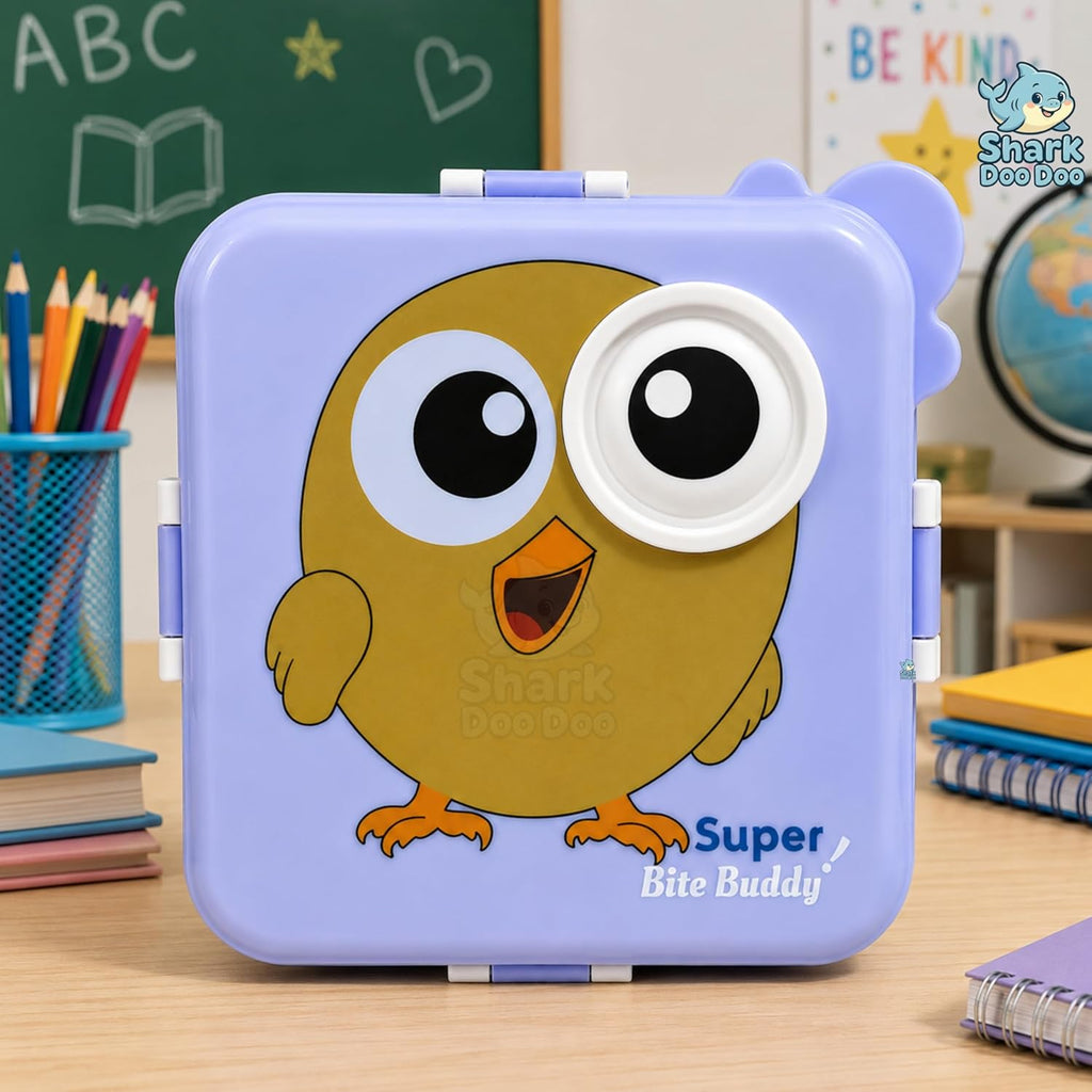 Shark Doo Doo® Super Lavender Chicken  - Kids Stainless Steel Lunch Box for School | Insulated Bento Tiffin Box