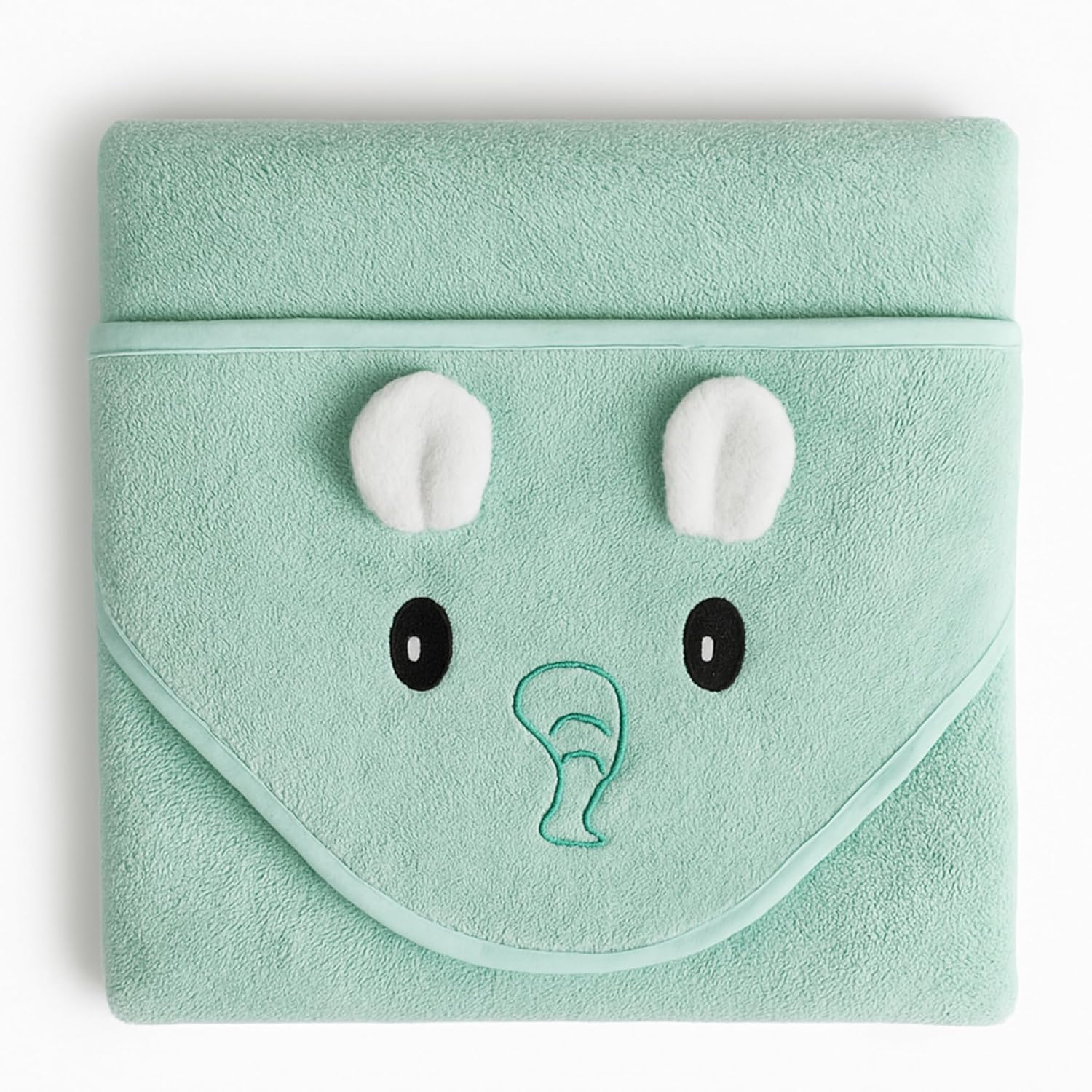 Shark Doo Doo® Organic Cotton Hooded Baby Towels for Newborn Boys & Girls – Soft & Breathable Bath Towel for Infants & Toddlers (85x85 cm) (Green)