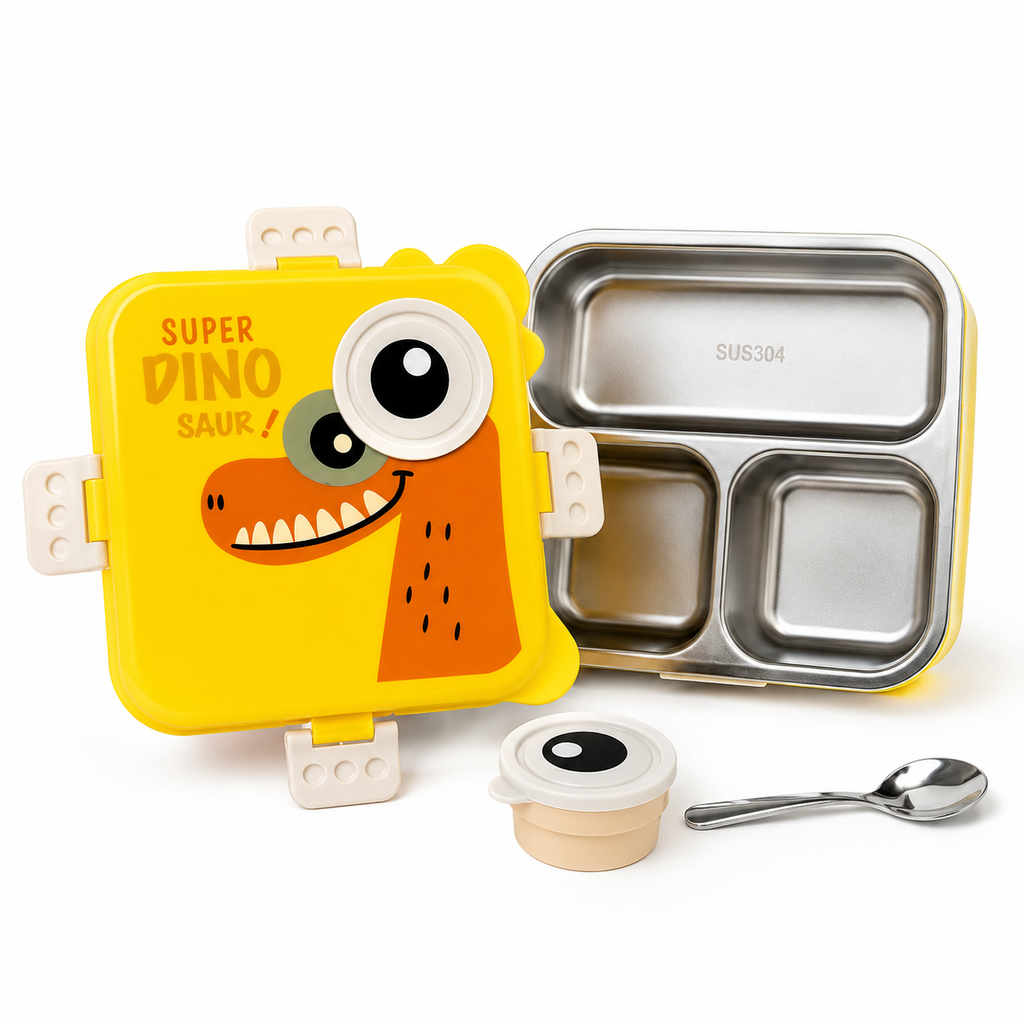 Shark Doo Doo® Super Dinosaur Yellow - Kids Stainless Steel Lunch Box for School | Insulated Bento Tiffin Box (Copy)